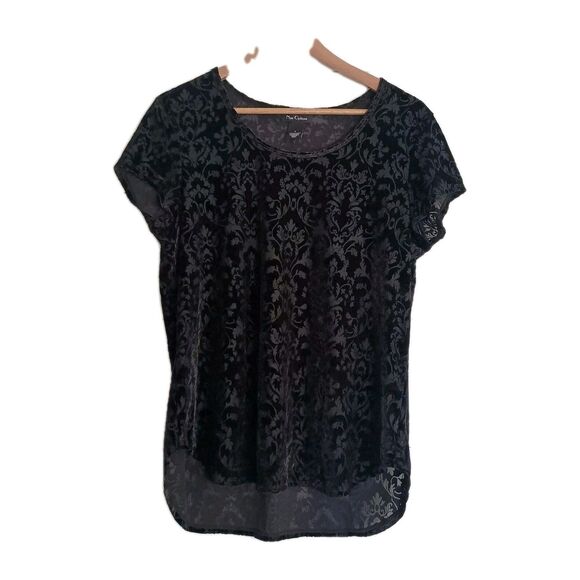 Nue Options Tops - Women's Whimsigoth Fairygrunge Size LARGE Velvet Burnout Dark Acadamia